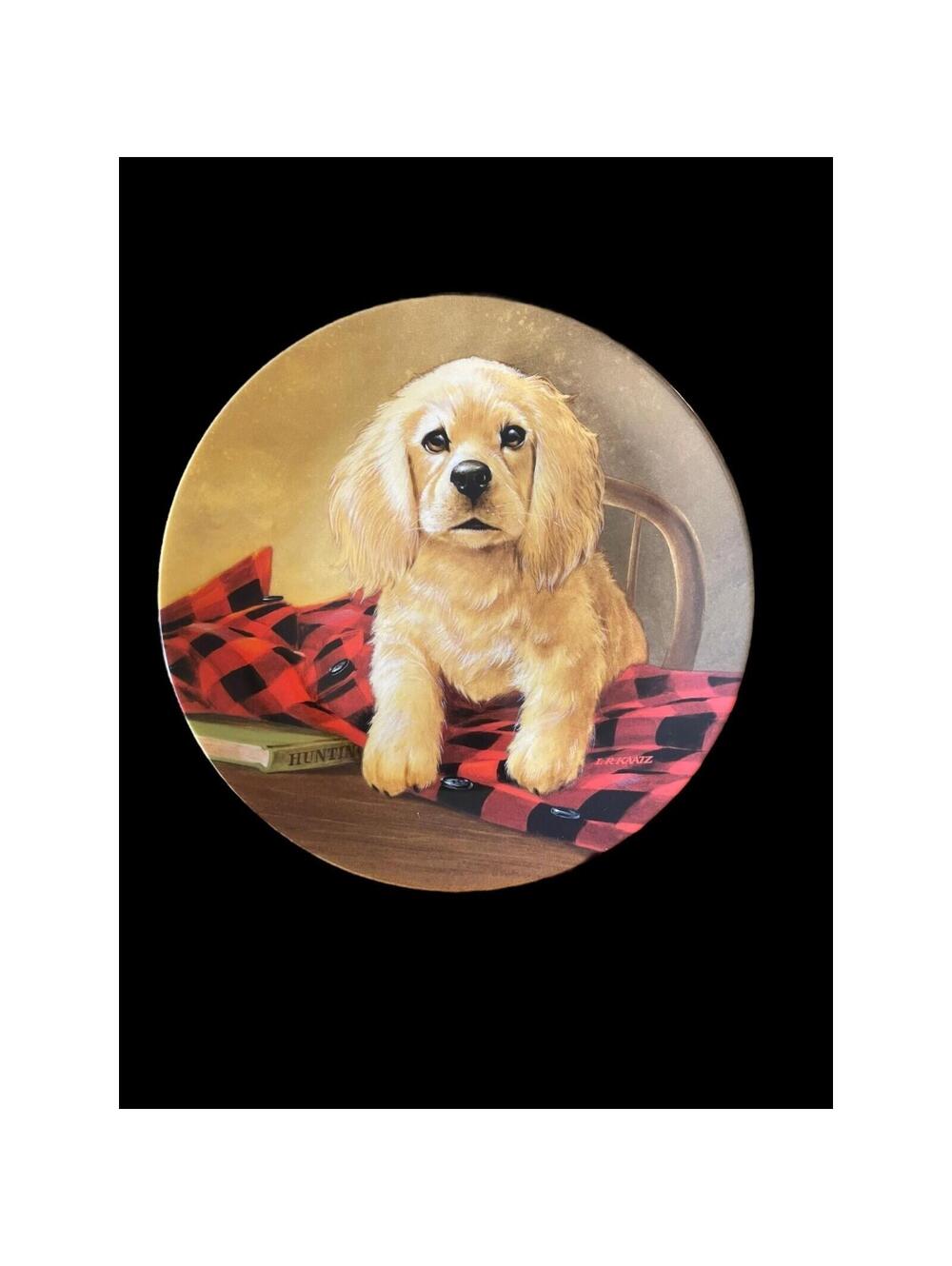 Knowles 1988 Collectible Plate 'Shirt Tales The Cocker Spaniel' by Lynn Kaatz